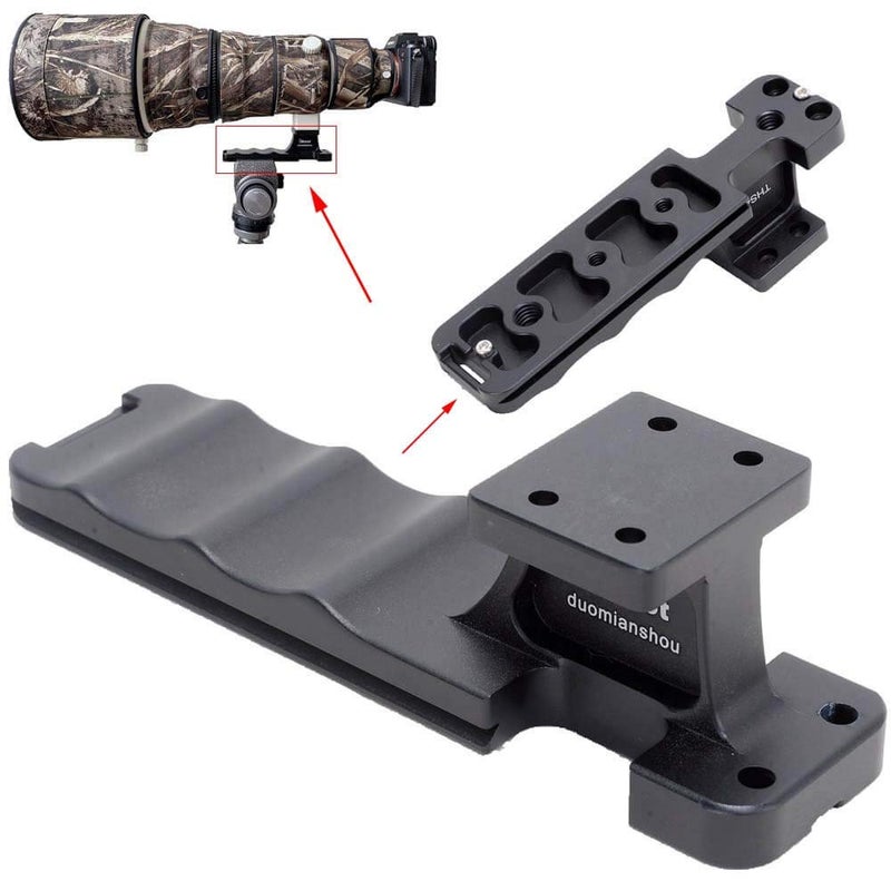 iShoot Tripod Mount Ring Base Stand Lens Collar Replacement Foot Compatible with Sony FE 600 f/4 GM OSS (SEL600F40GM) Sony FE 400 f/2.8 GM OSS (SEL400F28GM), Support Holder w/Arca Swiss Fit Dovetail - Image 1